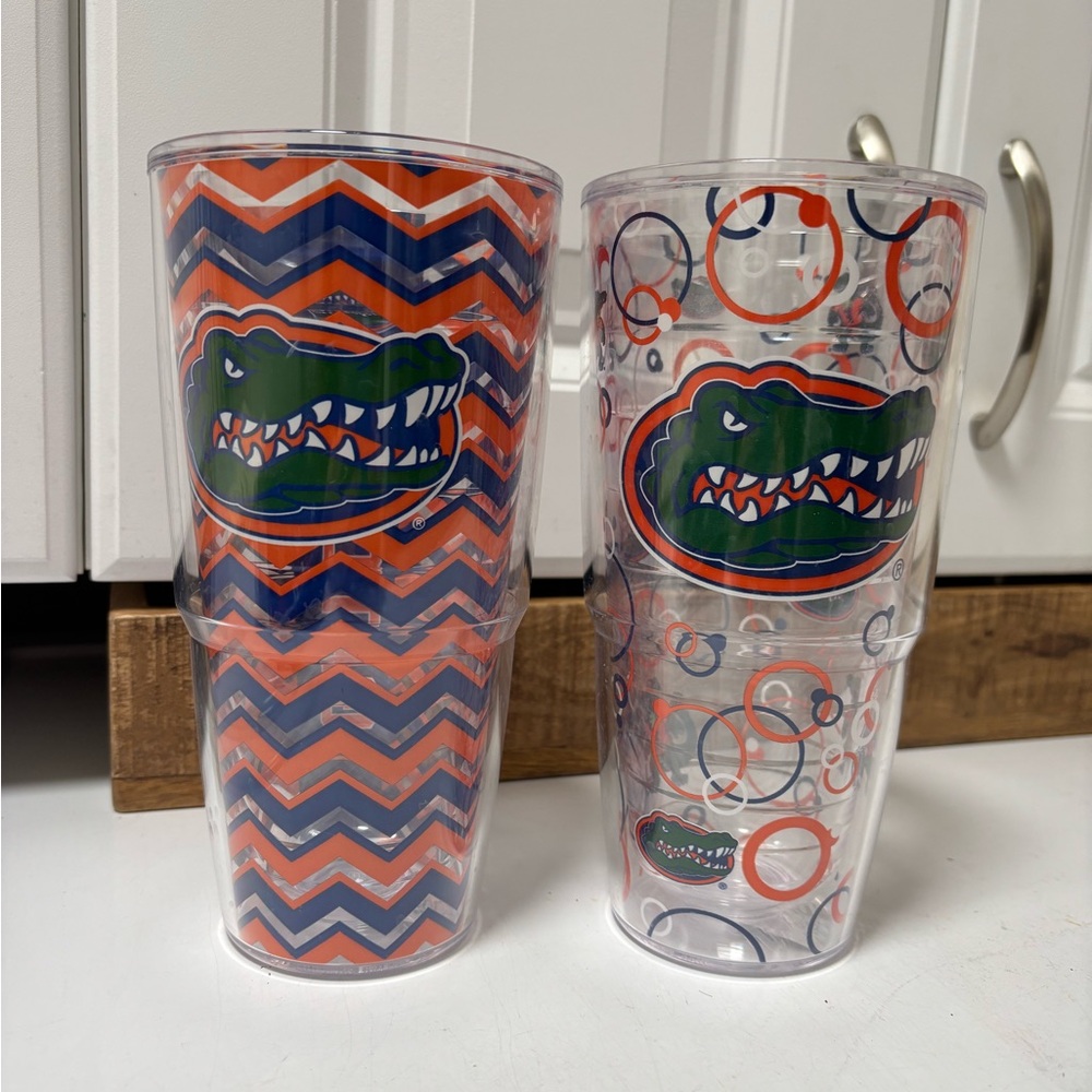 Two large tervis tumblers. University of Florida gators. 24 oz. New.